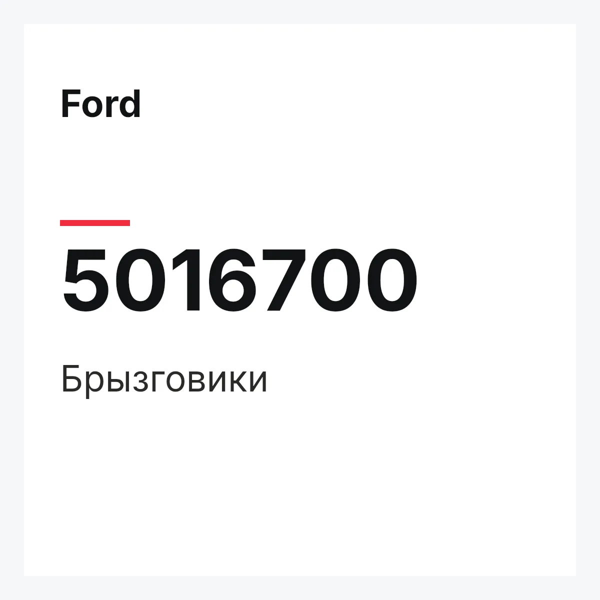 Ford 5016700 — Брызговики