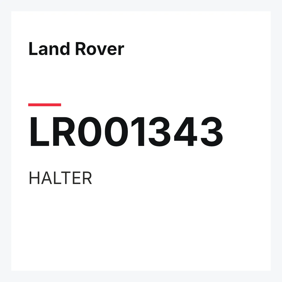 Land Rover LR001343 — HALTER
