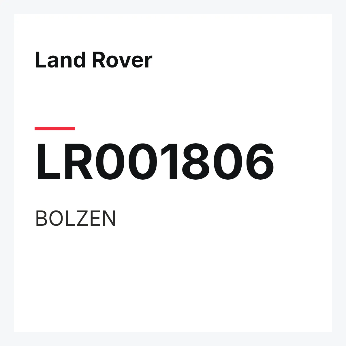 Land Rover LR001806 — BOLZEN