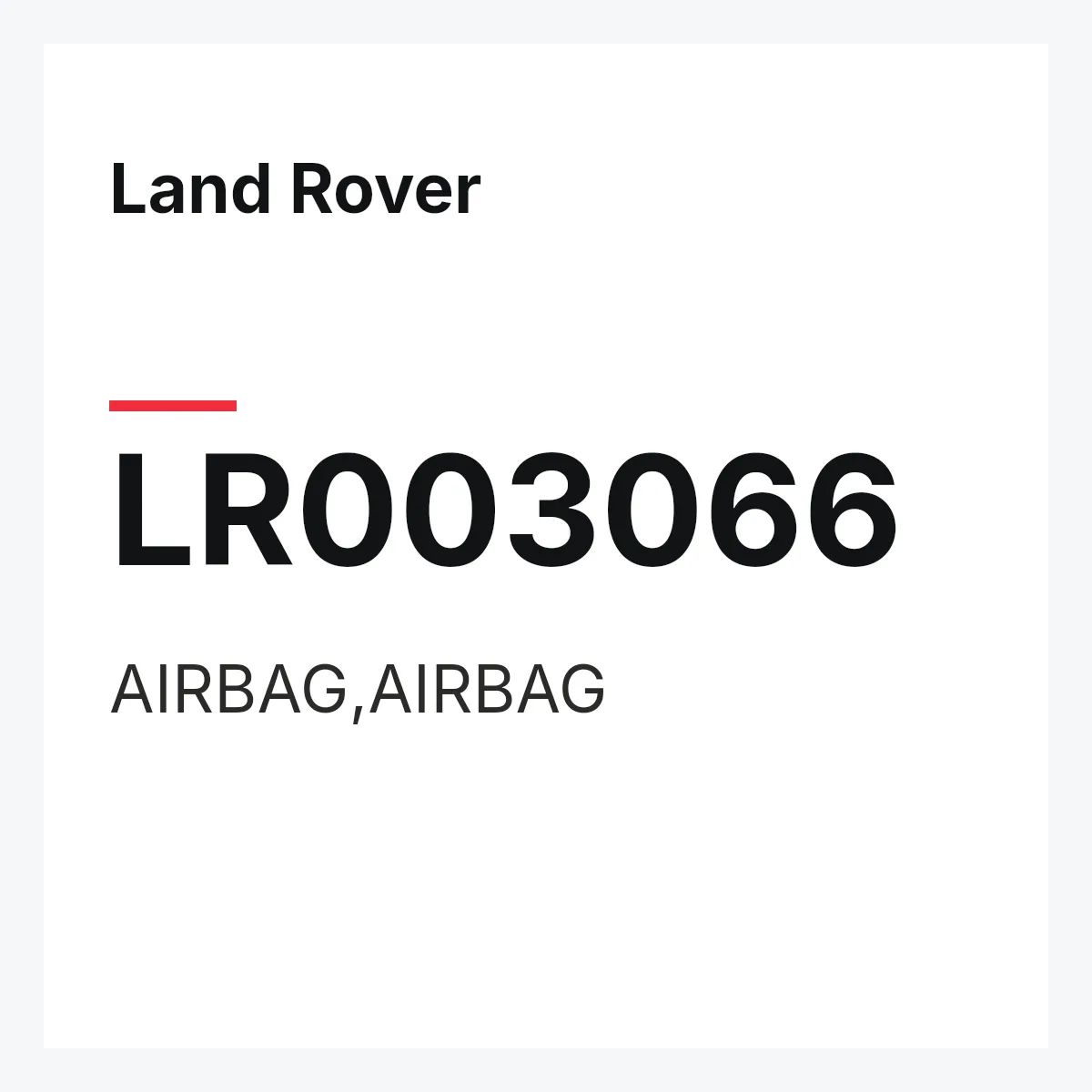 Land Rover LR003066 — AIRBAG,AIRBAG