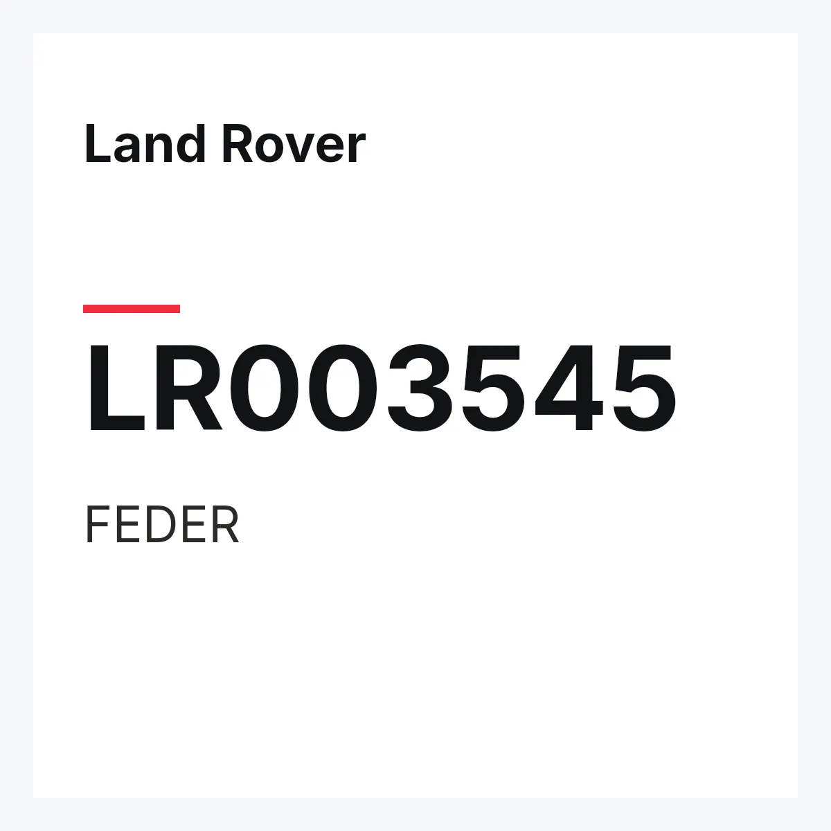 Land Rover LR003545 — FEDER