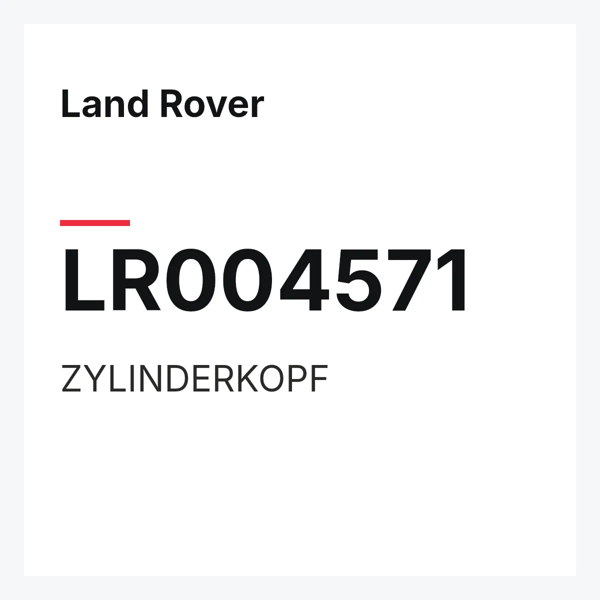 Land Rover LR004571 — ZYLINDERKOPF