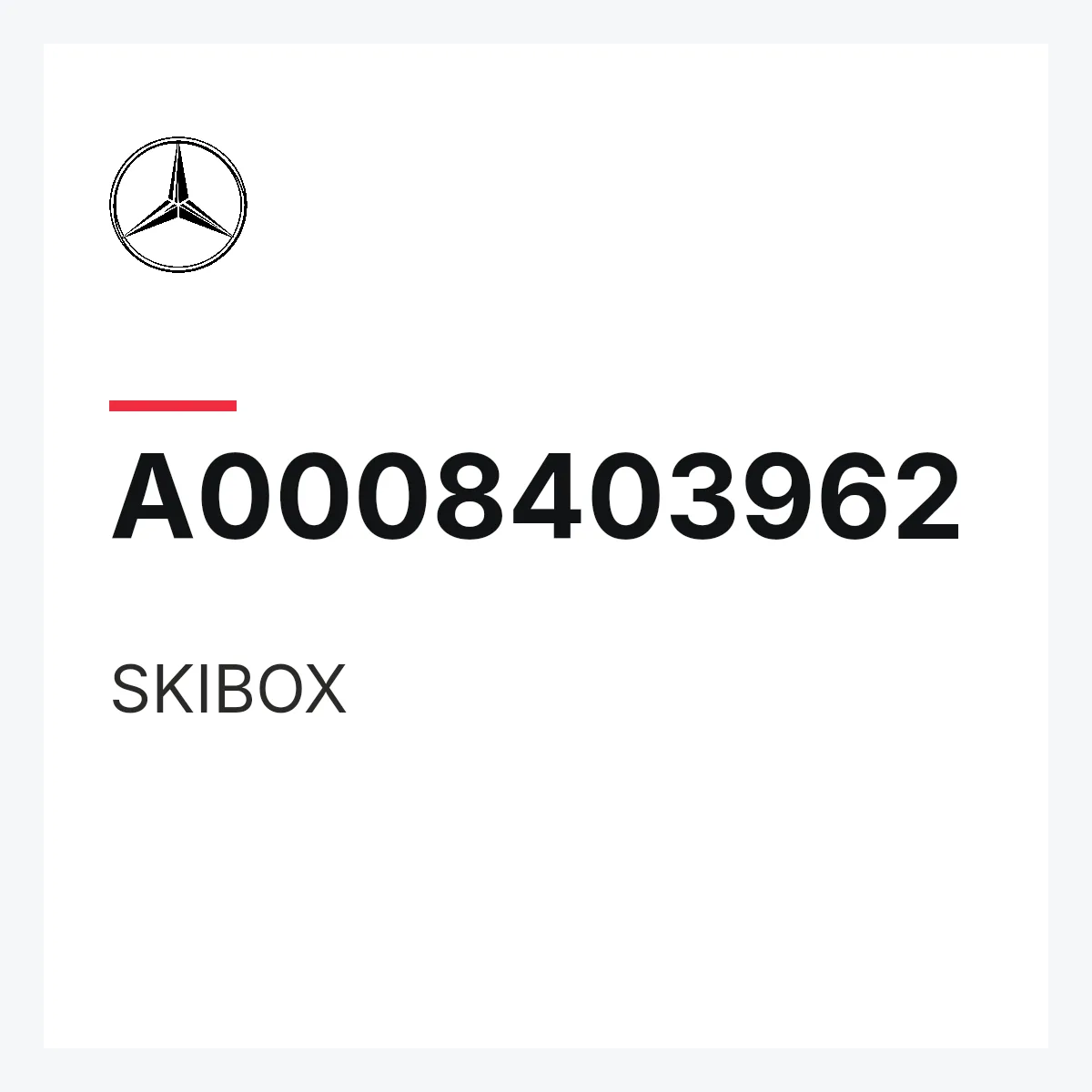 MERCEDES-BENZ A0008403962 — SKIBOX