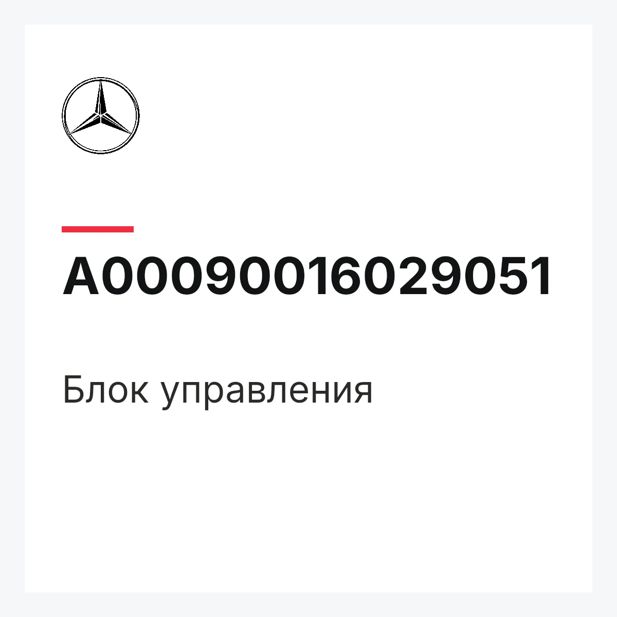 MERCEDES-BENZ A00090016029051 — Блок управления