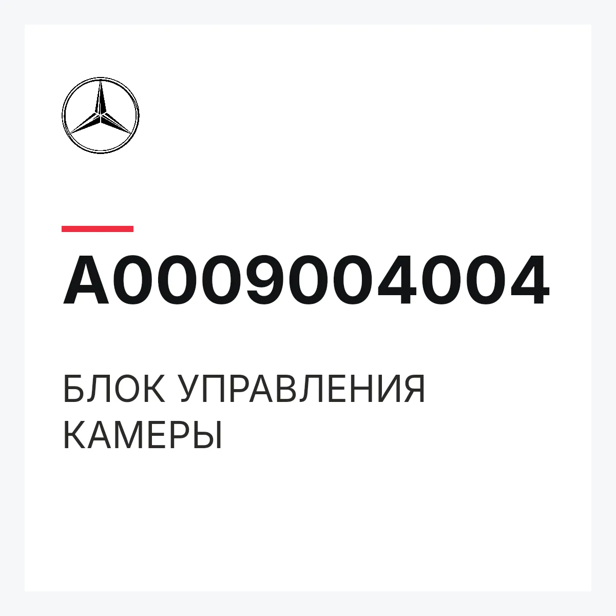 MERCEDES-BENZ A0009004004 — БЛОК УПРАВЛЕНИЯ КАМЕРЫ