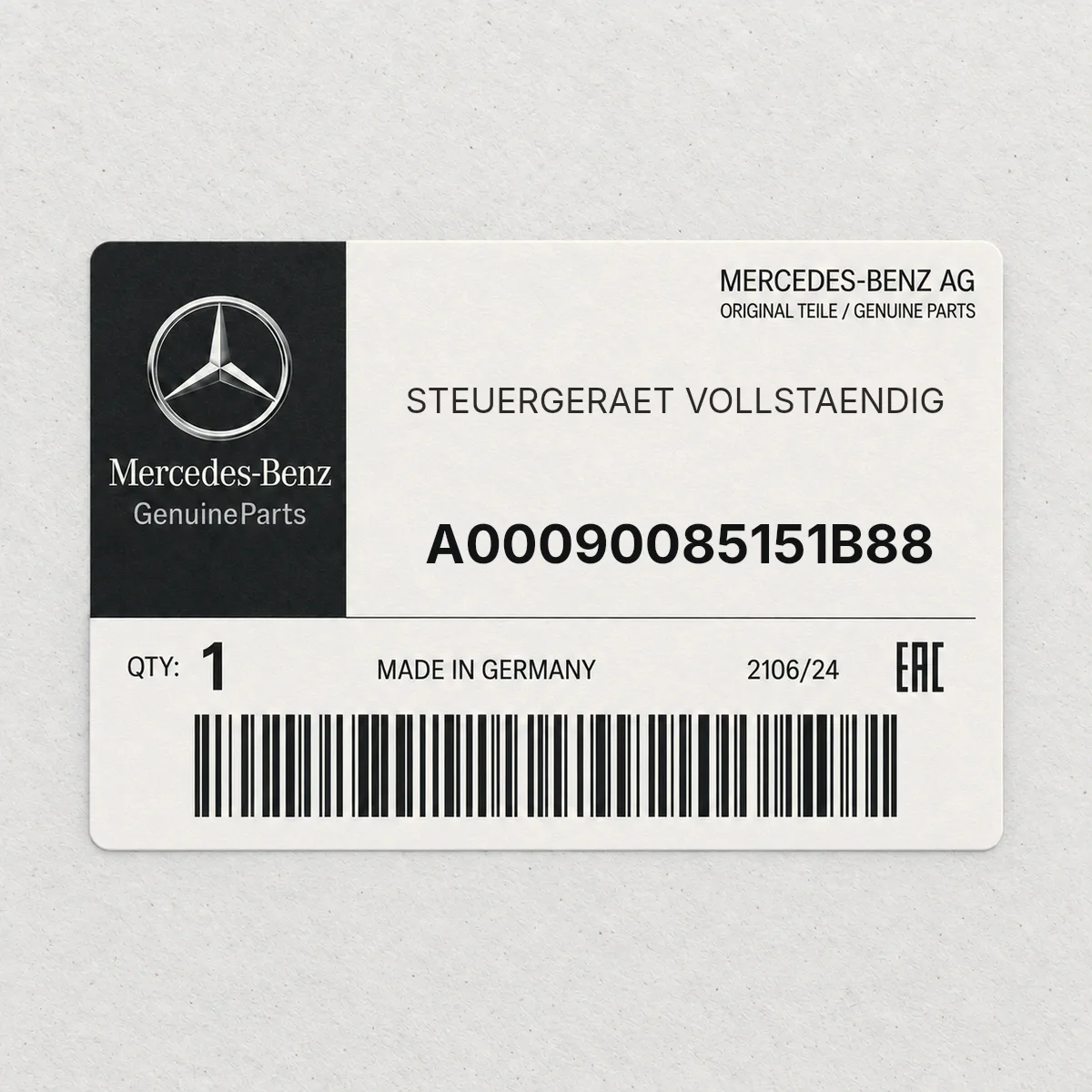 MERCEDES-BENZ A00090085151B88 — STEUERGERAET VOLLSTAENDIG