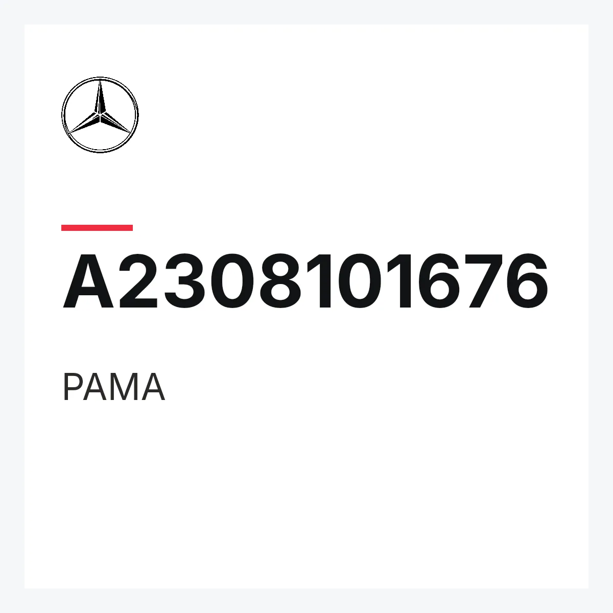 MERCEDES-BENZ A2308101676 — РАМА