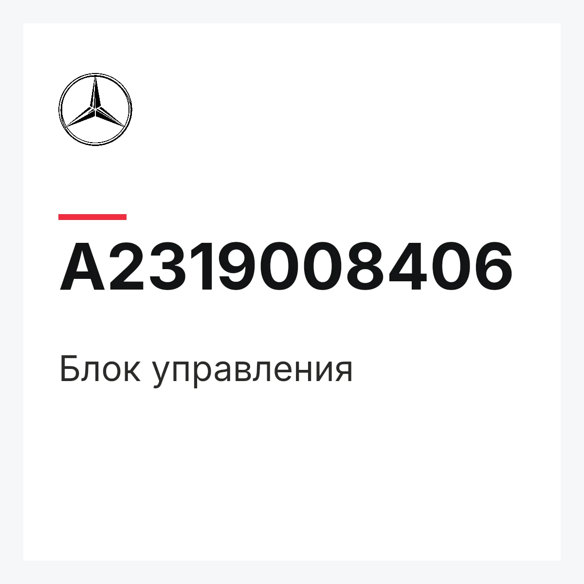 MERCEDES-BENZ A2319008406 — Блок управления