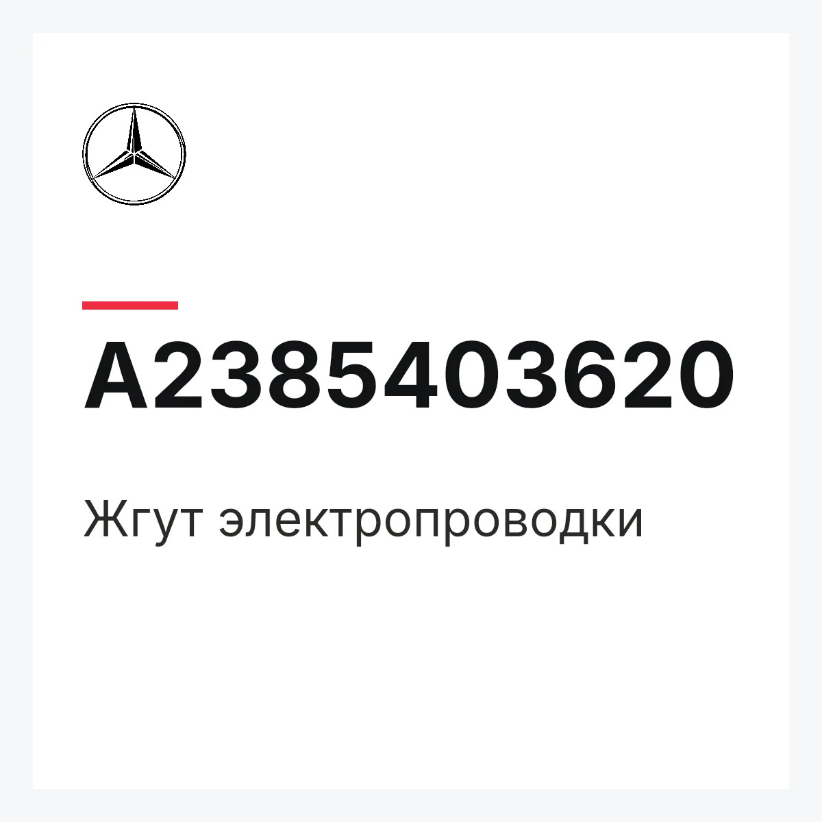 MERCEDES-BENZ A2385403620 — Жгут электропроводки