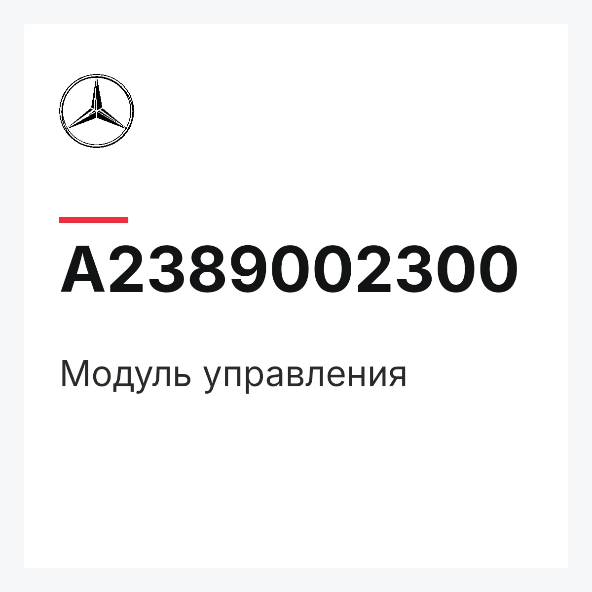 MERCEDES-BENZ A2389002300 — Модуль управления