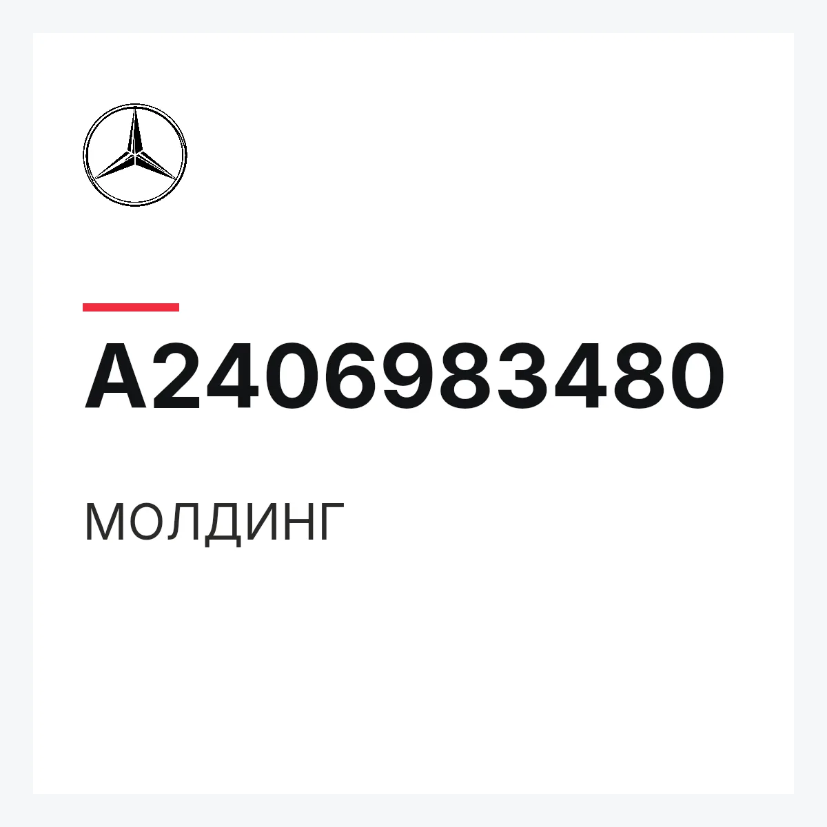 MERCEDES-BENZ A2406983480 — МОЛДИНГ