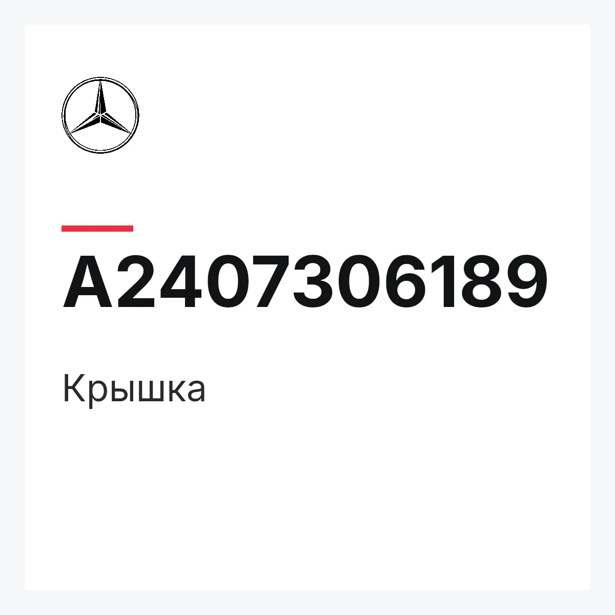 MERCEDES-BENZ A2407306189 — Крышка