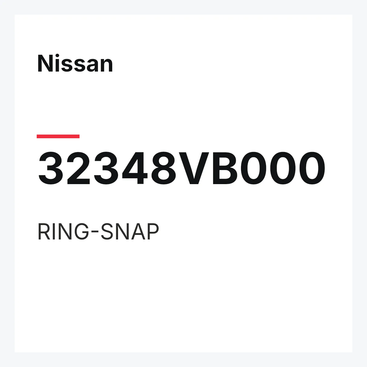 Nissan 32348VB000 — RING-SNAP