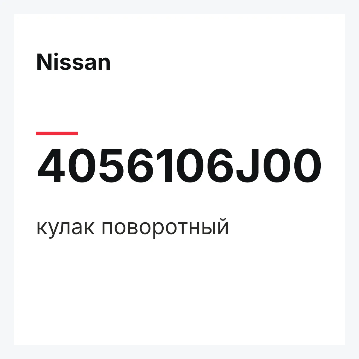 Nissan 4056106J00 — кулак поворотный