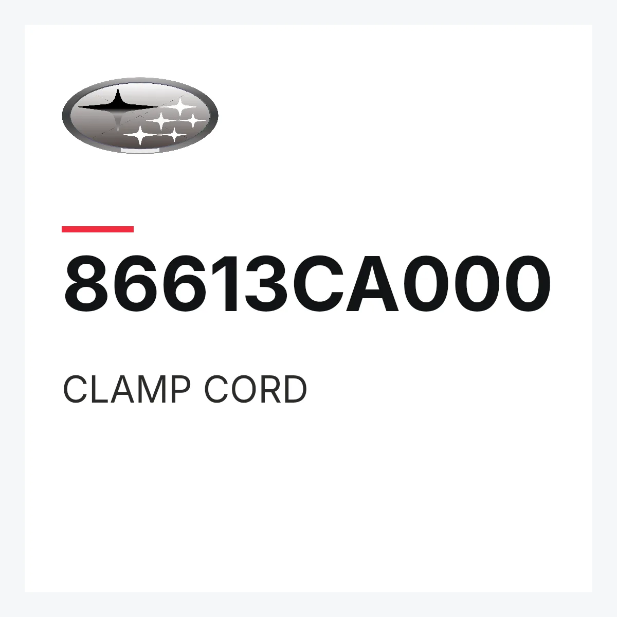 Subaru 86613CA000 — CLAMP CORD