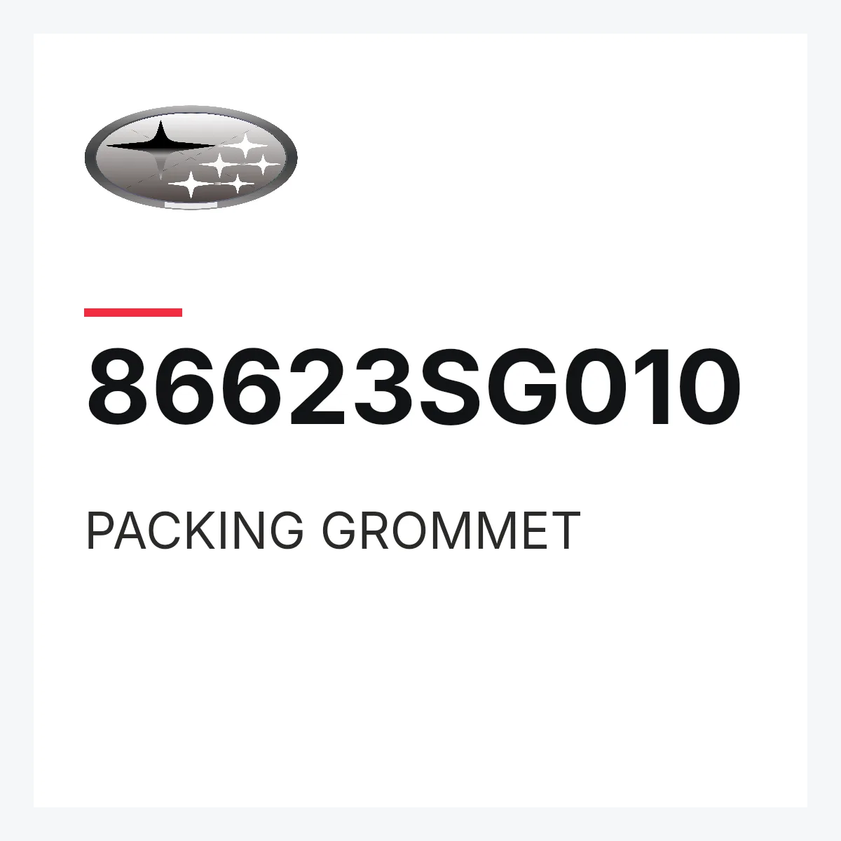Subaru 86623SG010 — PACKING GROMMET