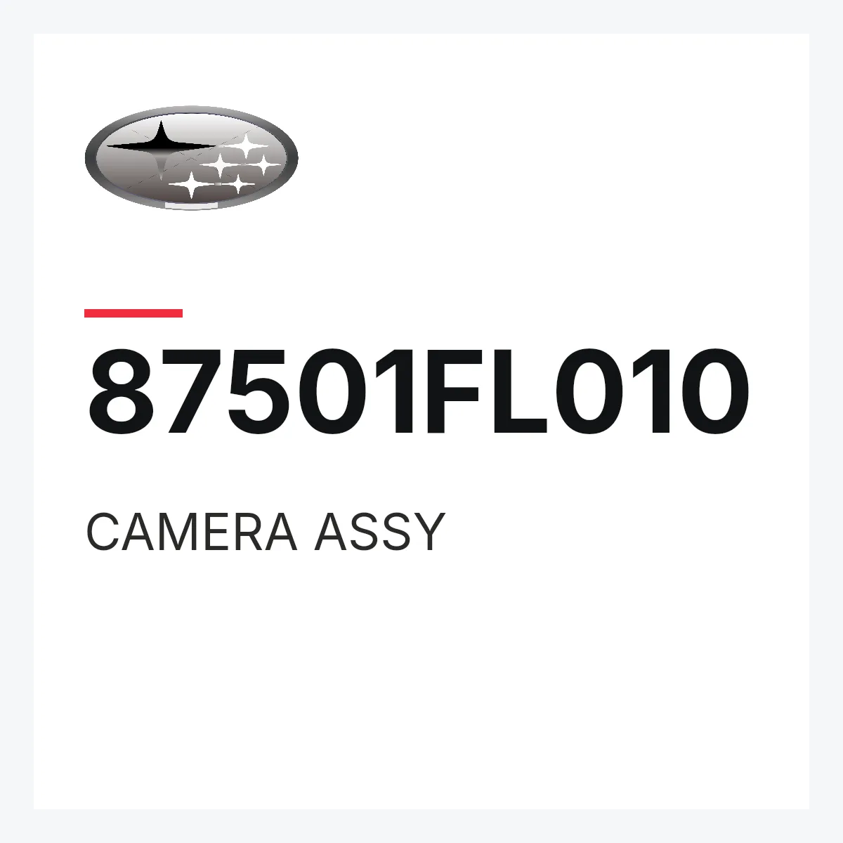 Subaru 87501FL010 — CAMERA ASSY