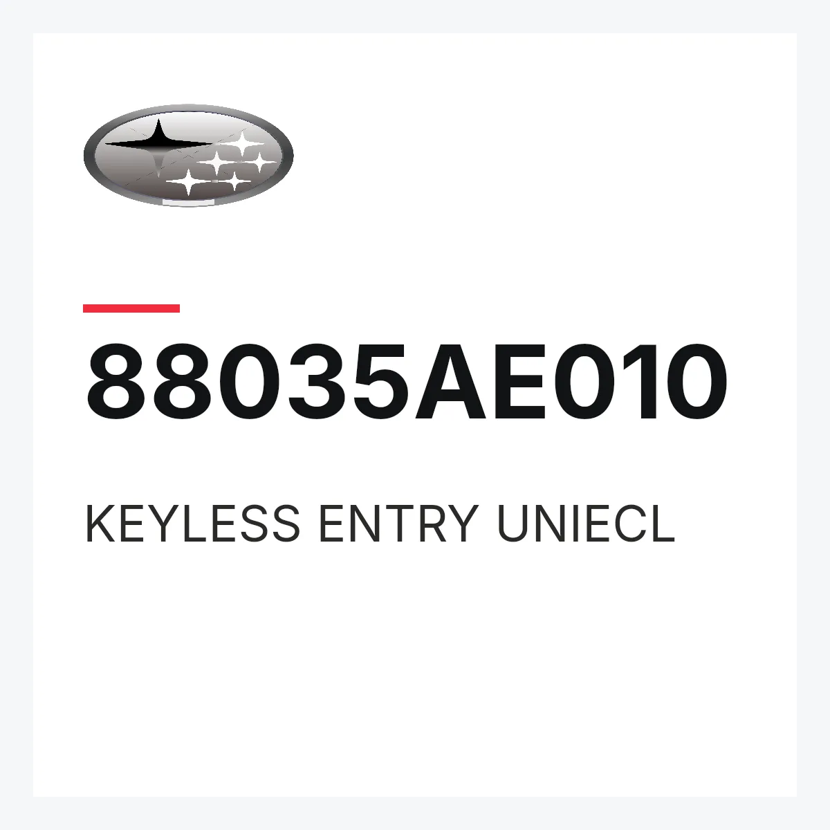 Subaru 88035AE010 — KEYLESS ENTRY UNIECL