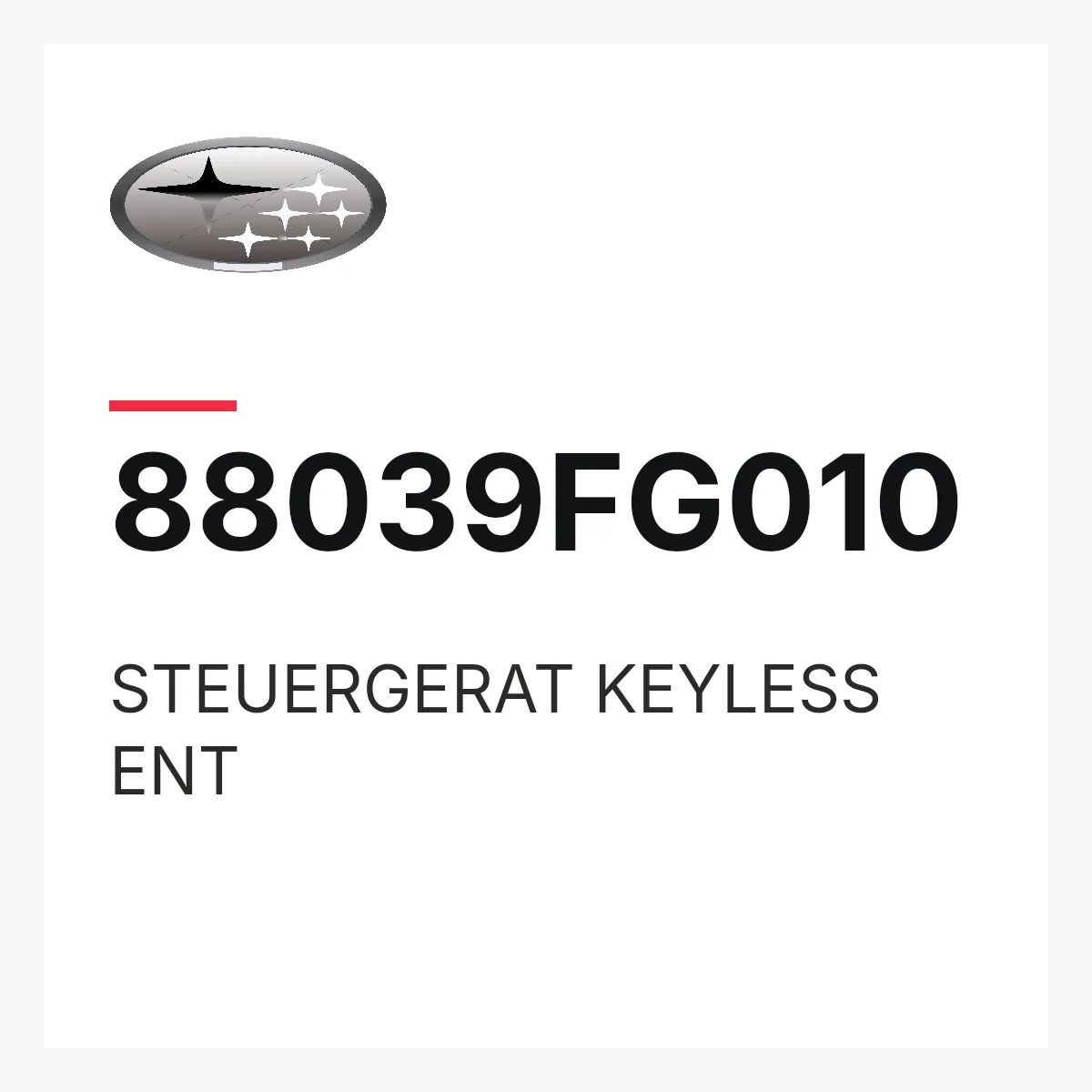 Subaru 88039FG010 — STEUERGERAT KEYLESS ENT