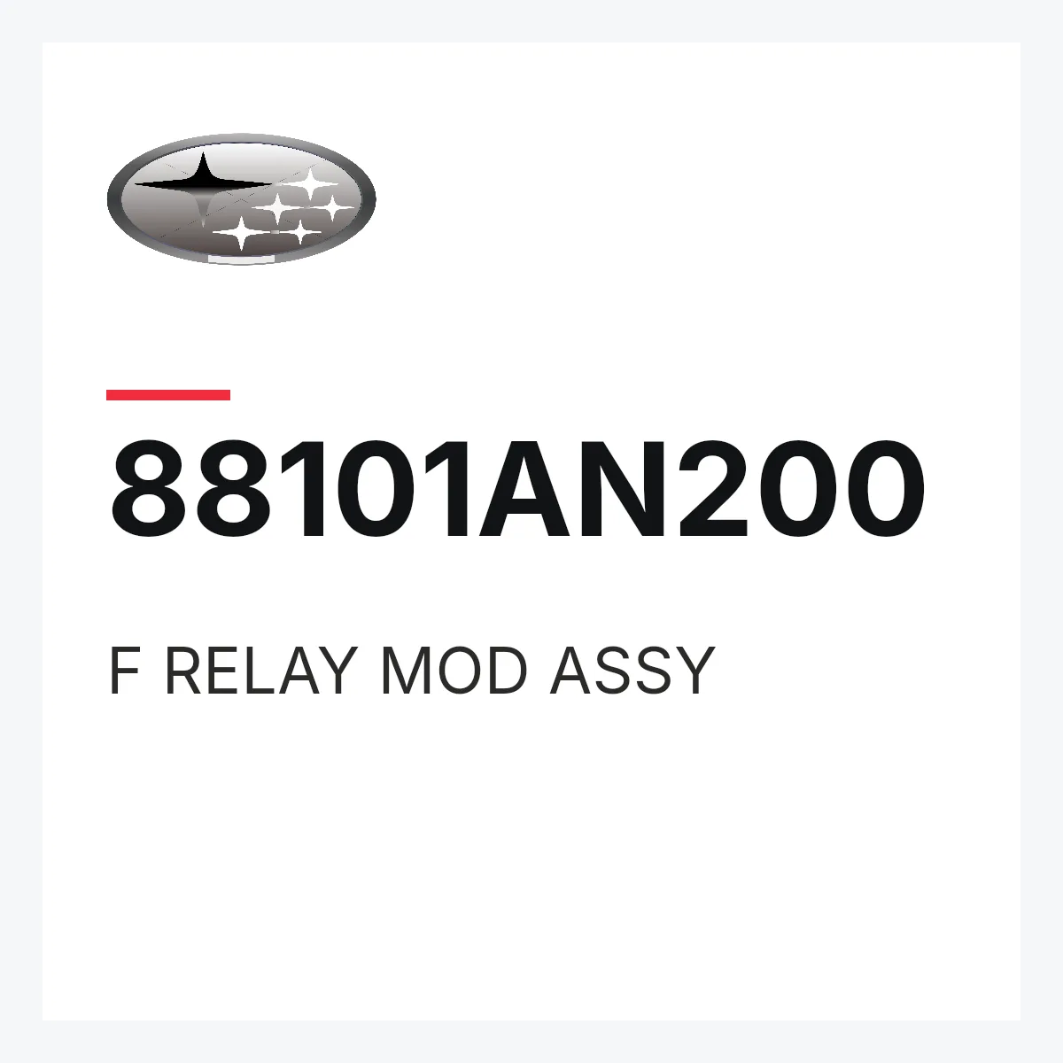 Subaru 88101AN200 — F RELAY MOD ASSY