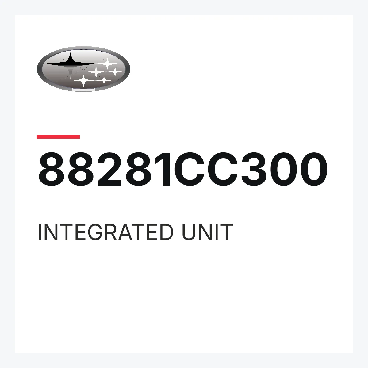 Subaru 88281CC300 — INTEGRATED UNIT