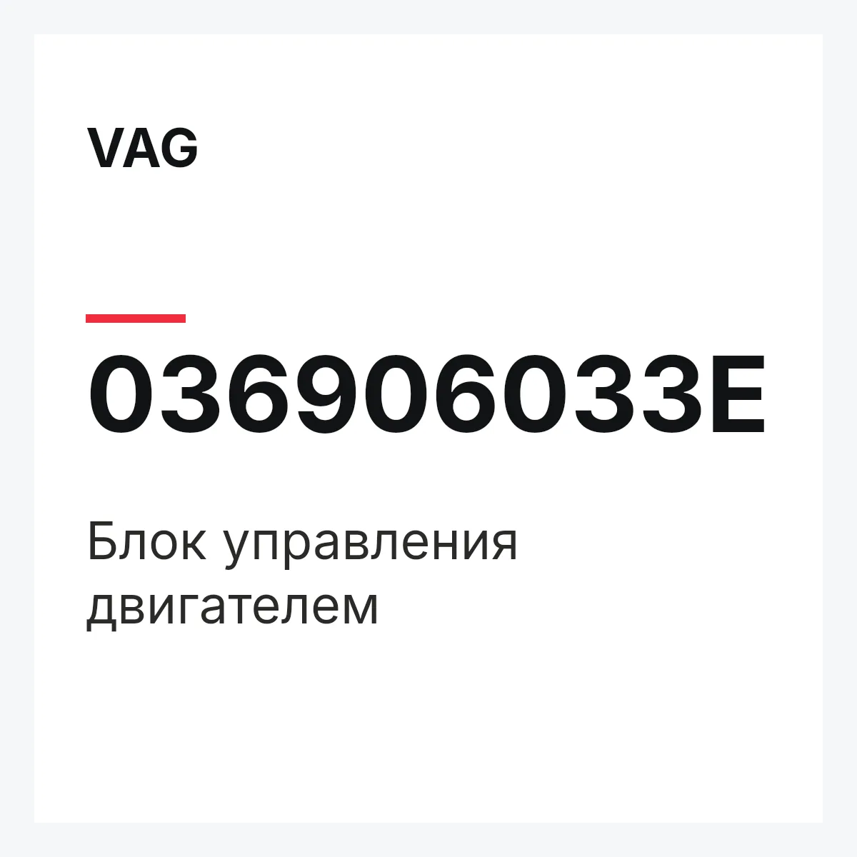 VAG 036906033E — Блок управления двигателем