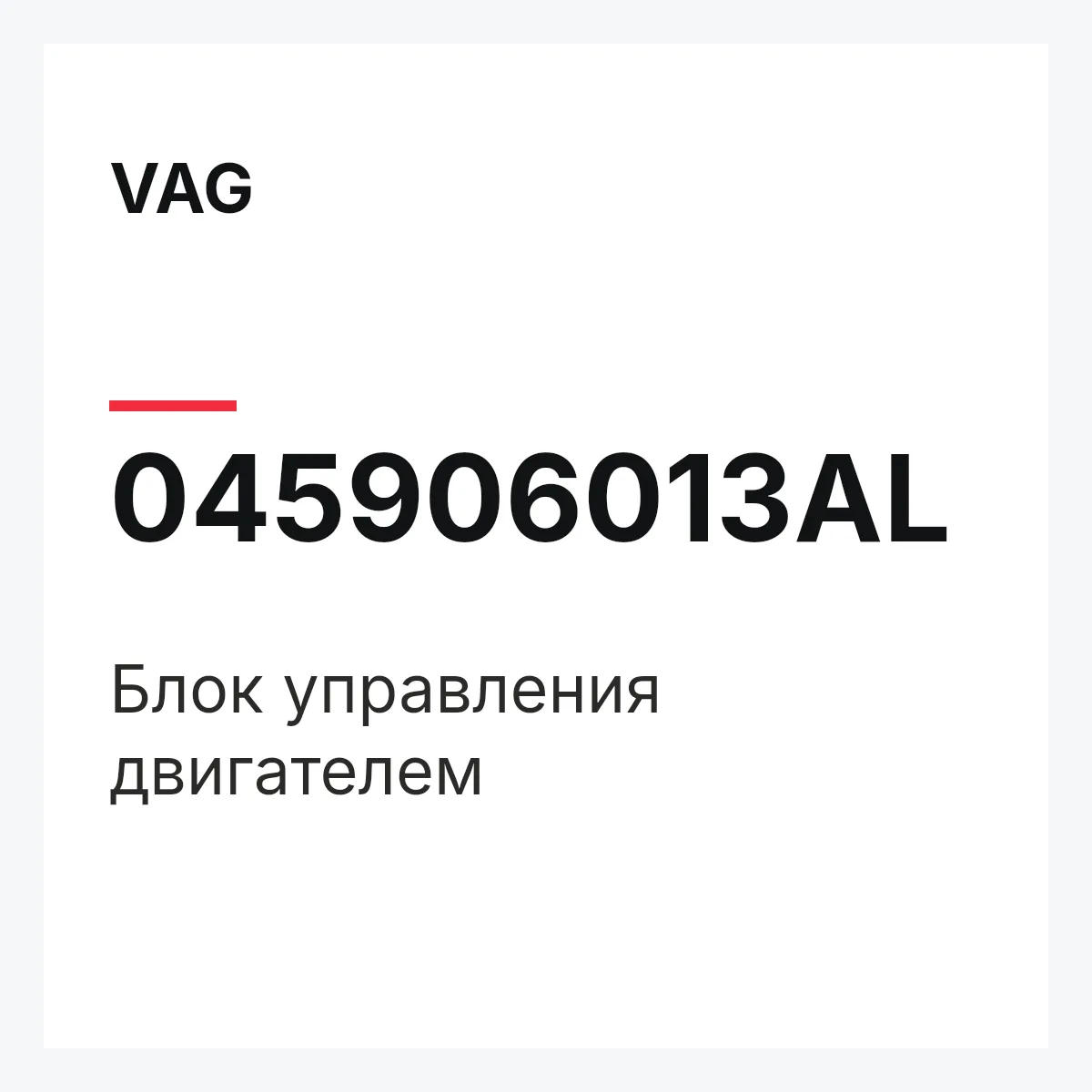 VAG 045906013AL — Блок управления двигателем