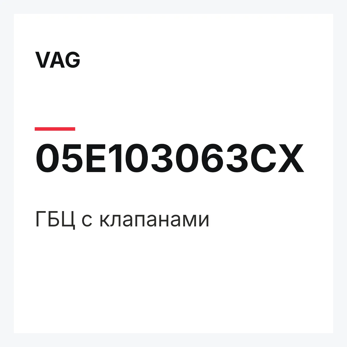 VAG 05E103063CX — ГБЦ с клапанами