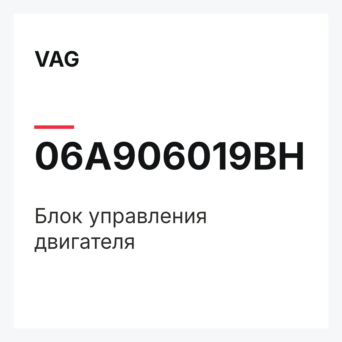 VAG 06A906019BH — Блок управления двигателя